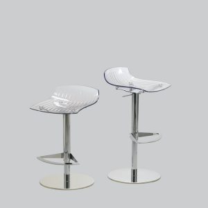 Bar-stool X-TREME B chrome/transparent clear