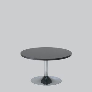 Coffee table TROMPET chromium/top wenge Ø80