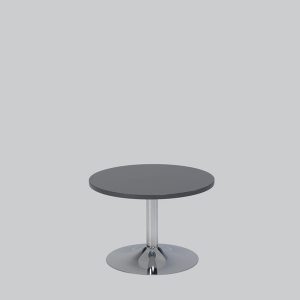 Coffee table TROMPET chromium/top anthracite Ø65