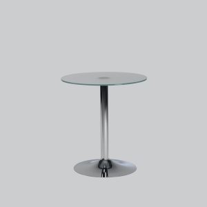Writing-table TROMPET chromium/opal glass Ø 65
