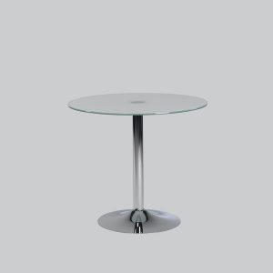 Writing-table TROMPET chromium/opal glass Ø 80