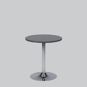 Writing-table TROMPET chromium/antracite top Ø 65