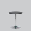 Writing-table TROMPET chromium/black top Ø 65