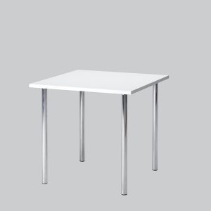 Writing-table TWISTER chromium/white top 80x80