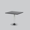 Writing table TROMPET chrome /black 80x80