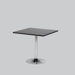 Writing table TROMPET chrome /black 80x80