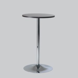 Poseur-table TROMPET chromium leg/wenge top Ø65