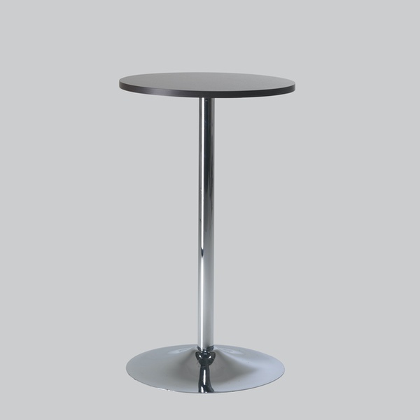Poseur-table TROMPET chromium leg/wenge top Ø65