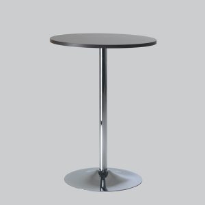 Poseur-table TROMPET chromium leg/wenge top Ø80