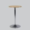 Poseur-table TROMPET chromium leg/top in beech Ø 65