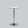 Poseur-table TROMPET chrome H110/white top Ø 64 trespa