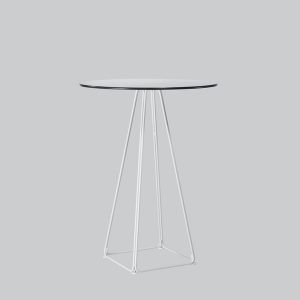Poseur-table LUNAR white/white top Ø 80