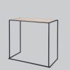 Poseur-table QUADRUM black H108/top 120x60 Oak