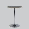 Poseur-table TROMPET chrome/black top Ø 80 smooth edge