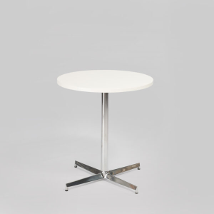 Writing table MILL Ø65 White / Aluminium